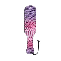 Palette de fessée en cuir imprimé crocodile-Outil d'entraînement et de punition des esclaves BDSM pour le jeu des adultes