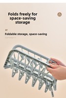 Séchoir rotatif double barre à 360 degrés, multi-pinces, pour vêtements, sous-vêtements et chaussettes, pliable, pour la maison, vente en gros
