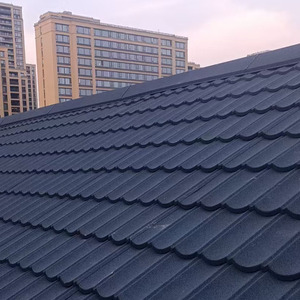 Materiali Leggeri e Impermeabili per Coperture di Ville Residenziali, <span class=keywords><strong>Tegole</strong></span> <span class=keywords><strong>Metalliche</strong></span> Colorate Rivestite in Pietra - Product Image 5