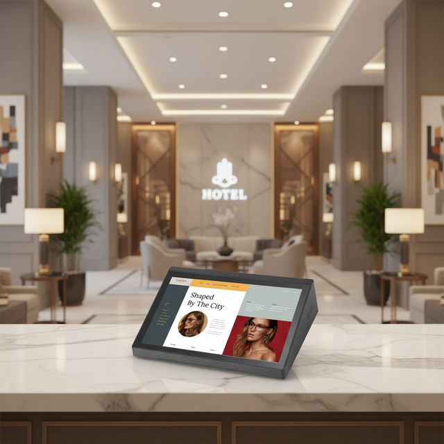 8-Inch Android Tablet for Digital Signage 1920x1080 Resolution 2GB+16GB /USB/VGA Built-In Wi-Fi & Speaker Wall-Mountable