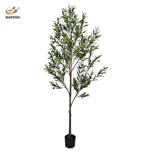 Plantas artificiais de plantas artificiais, árvore de folhas de oliveira, árvore artificial