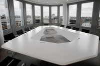 Bureau de formation intelligent, en pierre artificielle, blanc, pour salle de conférence, Table moderne, de luxe