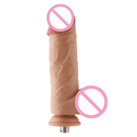 Dildo en TPE Auxfun de 8,68 pouces, longueur insérable de 6,15 pouces (18 cm), circonférence avec tube flexible, connecteur 3XLR à 3 broches pour jouets sexuels