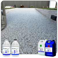 Revêtement liquide époxy anti-UV pour sols en résine, gravier, galets et pierres, idéal pour garages et extérieurs