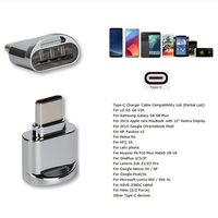 Wholes Adaptateur de prise USB Type c vers Micro TF Adaptateur de lecteur de carte mémoire pour ordinateur Macbook Phone, appareil photo, ordinateur portable