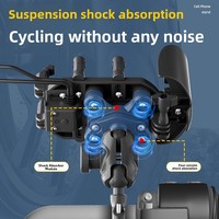 Support de téléphone pour moto à charge sans fil 2024, charge rapide, antichoc, support de navigation pour vélo électrique, support universel pour guidon