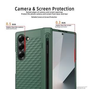 Funda para Samsung <span class=keywords><strong>Galaxy</strong></span> Z Fold 6/7 con Textura de Cubo, Protección Completa de Bisagra Externa, Delgada, Resistente a Impactos, con Soporte Integrado para <span class=keywords><strong>S</strong></span> Pen - Product Image 3