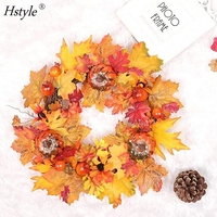 Décorations de citrouille de Thanksgiving Mini citrouille artificielle automne feuilles d'érable glands pommes de pin ensemble Halloween Thanksgiving FZH369