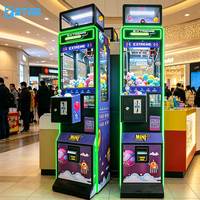 Machine à griffes en acrylique ultra-mince avec affichage LED, fonctionnant à monnayeur, pour peluches et jouets, prise US, pour centres commerciaux et restaurants