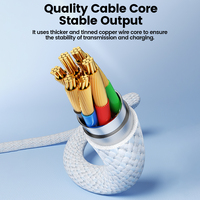 Cable Toocki de Larga Duración, Carga Rápida de 66W, Exterior Trenzado de Alta Densidad, Estabilización de Voltaje para Uso con Múltiples Dispositivos