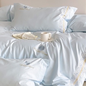 Luxury Pure Cotton Embroidered <b>Bedding</b> <b>Set</b> 1.8M Home Use Breathable 4 Pcs - Product Image 4