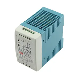 중간 웰 MDR-100-24 산업용 DIN 레일 100W AC DC 단일 출력 스위칭 24V 전원 공급 장치