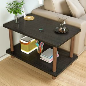 Table basse en bois avec étagère de rangement pour salon ou chambre à coucher - Product Image 4