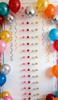 Guirlande de boules disco miroir réfléchissantes pour Noël, décoration de fenêtre pour fête disco