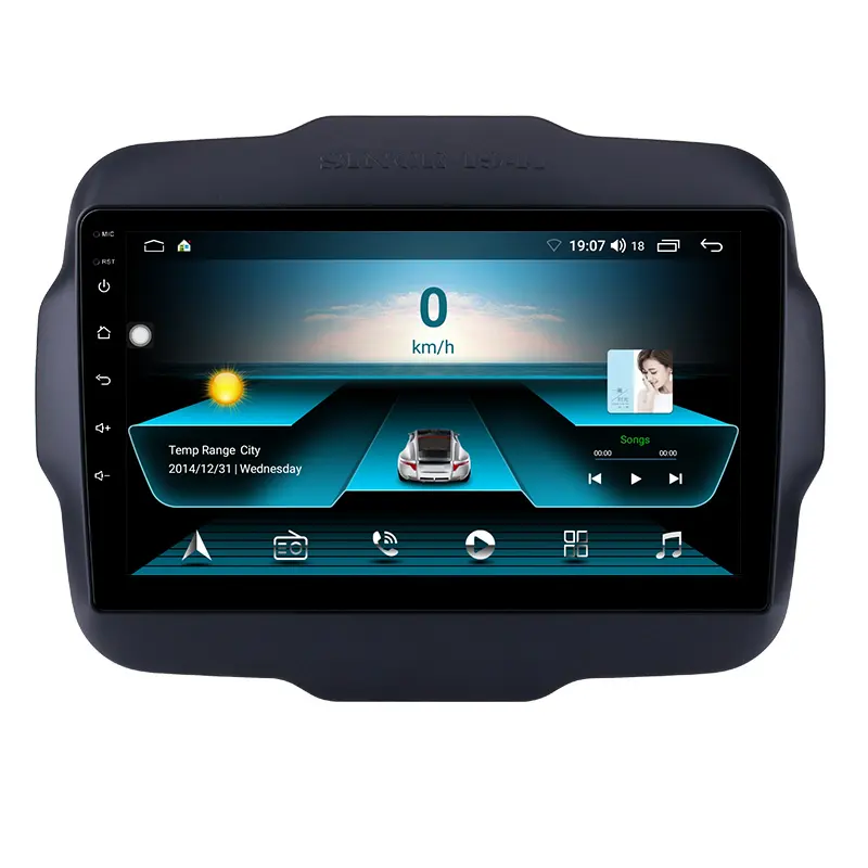 Máy Phát Đa Phương Tiện GPS Android 10 9 Inch Dành Cho Xe Jeep Renegade 2016-2018 Với USB AUX WIFI Hỗ Trợ Camera Chiếu Hậu OBD2