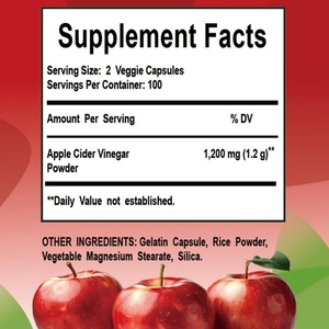 Cápsulas de Vinagre de Sidra de Manzana ODM/OEM, Apoyo para Adelgazar, Control de Peso, Pérdida de Peso, Promueve la Digestión - Product Image 2