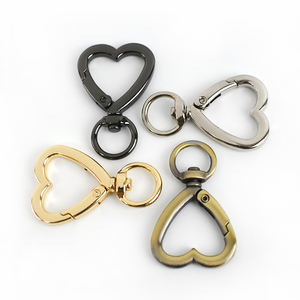 Meetee BF729 In Lega di Zinco Borsa Girevole Anello A Forma di Cuore Primavera Fibbia Borsa Hardware Accessori di Apertura Portachiavi Moschettoni - Product Image 3