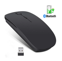 Mouse Nirkabel Ultra Tipis, Dapat Diisi Ulang, Mode Ganda, Portabel, Senyap untuk Laptop, Lenovo, Universal, Limit