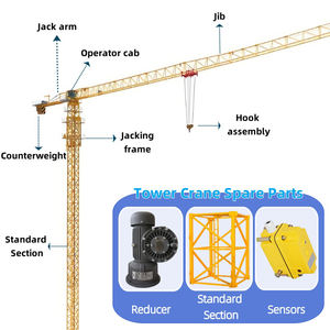 2025年中国製HUGECRANEラフィングタワークレーン建設用吊り上げ機、定格荷重8トン、最大吊り上げ高さ40.5m、高品質 - Product Image 5