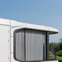 Maison capsule spatiale préfabriquée moderne, maison mobile modulaire en acier, mini-maison pour chambre d'hôtel, cour