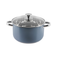 Vente en gros personnalisée OEM ODM ustensiles de cuisine à induction casserole en acier inoxydable marmite avec couvercle en verre