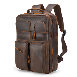 Custom Tiding New Arrival Dopshipping <b>Men</b> Casual Vintage Antitheft Cow Bull Full Grain Genuine Crazy Horse <b>Leather</b> Travel - Product Image 1