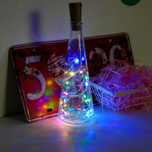 Luci a Corda LED Personalizzate OEM per Bottiglie di Vino, Funzionamento a Batteria, Filo di Rame IP44 per Interni, 1m 3500K Bianco Caldo, Decorazione - Product Image 2