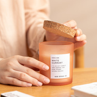 Bougies parfumées artisanales en gros de Chine, en verre, parfum miel et ambre, en cire de soja, pour la décoration intérieure, articles cadeaux parfumés, vente transfrontalière