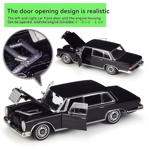 Modellino Auto in Metallo Pressofuso <span class=keywords><strong>Welly</strong></span> 1:24 Benz 600 Classica Vintage con Ruote Mobili e Porte Apribili per Collezione Decorativa - Product Image 5