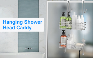 Stainless Steel Anti-Swing Hanging <strong>Shower</strong> <strong>Caddy</strong> <strong>Over</strong> <strong>the</strong> <strong>Door</strong> Bathroom <strong>Shower</strong> <strong>Caddy</strong> Shelf Storage No Drill Easy Installation - Product Image 5