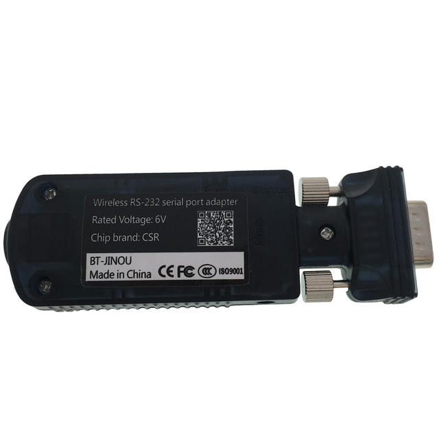 JINOU RS232 Bluetooth Serial Adapter Male/Female DB9 Pin Class 2 Wireless Data Transfer Serial Port for Printer/Electronic Scale