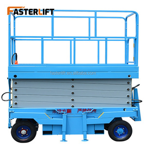 Platform Kerja Udara Hidrolik Elektro Mini Scaffolding Baja Paduan 500kg Berkualitas Tinggi Fasterlift Bersertifikasi CE ISO - Product Image 1