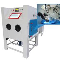 Machine de sablage automatique robuste avec plateau tournant pour jantes en alliage