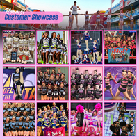Ensemble de cheerleading imprimé thème ciel étoilé, comprenant soutien-gorge d'entraînement, short, survêtement, maillot et justaucorps, pour l'échauffement et l'entraînement en club de danse