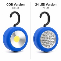 Mini Lámpara LED Redonda para Tienda de Campaña, Base Magnética, Gancho para Colgar, Linterna de Camping, Lámpara de Emergencia para Garaje y Trabajo, Ultracompacta de 49g