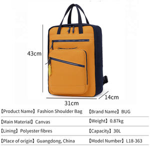 Custom Fashion Design <b>Recycle</b> Rpet Durable Polyester Canvas Material <b>Backpack</b> for Teenager - Product Image 4