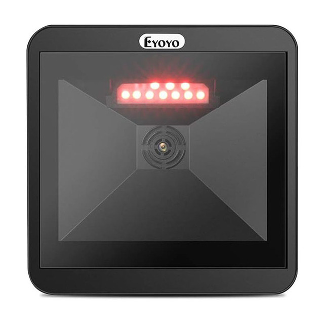 Eyoyo Hands-Free 2D Big Scan Window QR Code Reader Desktop Barcode Scanner to Read PDF417 on ID Card Driver's License Passport