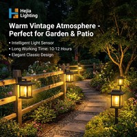 Lampes solaires pour allées extérieures, étanches, à double usage (sur piquet et suspendues), blanc chaud, allumage/extinction automatique pour jardin, cour, patio, allée