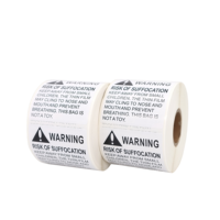 Vente chaude Autocollant adhésif en papier artistique personnalisé imperméable avec avertissement de fragilité, rouleau de haute qualité, impression UV, logo privé, ordinateur, caméra