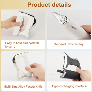 Masseur électrique portatif Gua Sha amélioré pour le visage et le cou, avec vibrations ABS à 3 niveaux pour la relaxation musculaire et le massage des fascias - Product Image 6