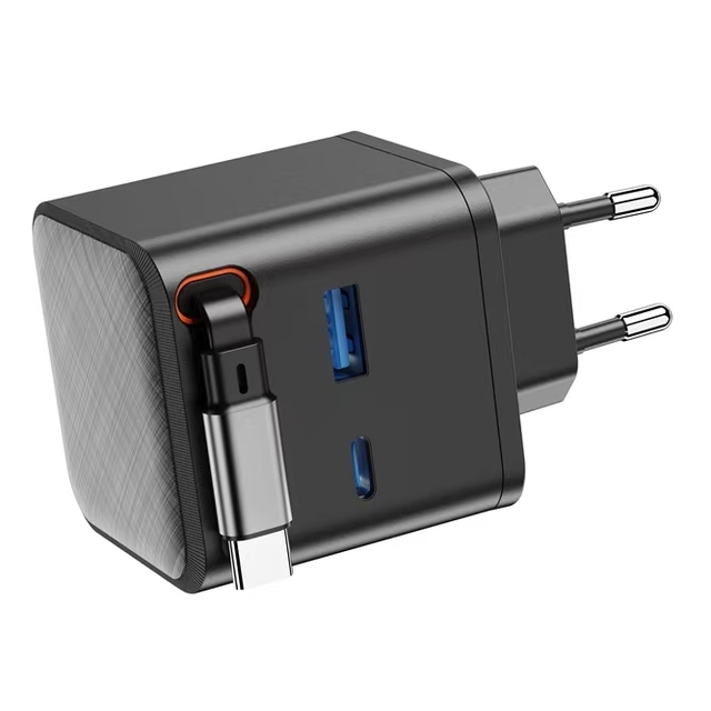 Wholesale New Gan PD 65W Charger Retractable Cable Type C Wall Charger Universal Travel Adapter 65w Pd Fast Charger