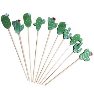Sándwich recoge <span class=keywords><strong>pinchos</strong></span> mixto Cactus decorativo Artificial palos de bambú - Product Image 1