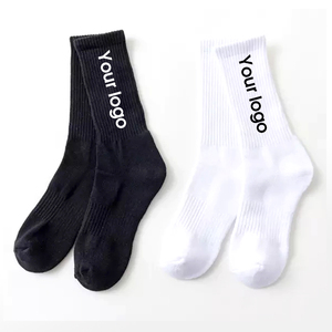 KANGYI chaussettes côtelées de haute qualité concevez vos propres chaussettes blanches simples de basket-ball - Product Image 1