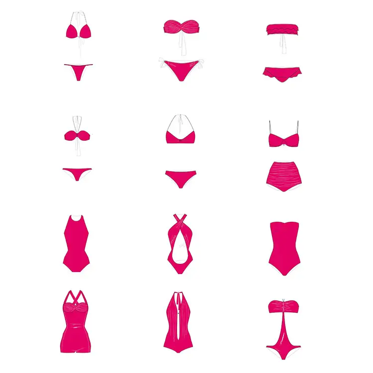 bademode hersteller oem design kundenspezifisches logo hersteller badeanzug sexy zwei einteilig damen badeanzug bikini set