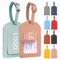 Étiquettes à bagages en cuir personnalisées promotionnelles, durables, imperméables, en PU, étiquette à bagages anti-perte, étiquette de valise de voyage, nom et adresse