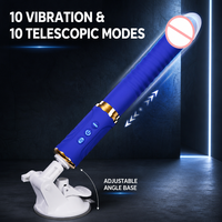 Vibrateur puissant à ventouse, 10 fréquences, bâton vibrant télescopique, appareil de relaxation corporelle personnel pour femmes adultes