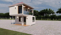 Maisonnette de luxe à deux étages, capsule Apple, cabine mobile, construction rapide, structure en acier pour villas