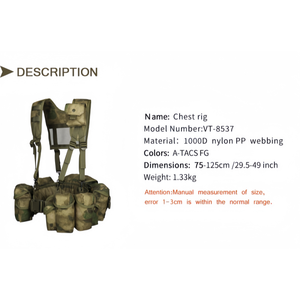 Chaleco Táctico MMC VT-8537, Resistente, en Oferta, Camuflaje, Poliéster, para Exteriores, para Equipo de Defensa Personal - Product Image 6