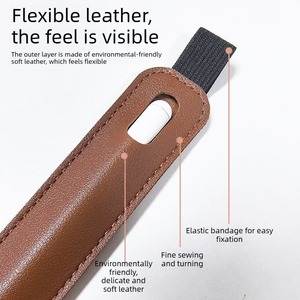 Étui pour stylet en cuir PU, porte-crayon avec sangle élastique, housse de protection pour stylet pour ordinateurs portables, journaux, tablettes - Product Image 3