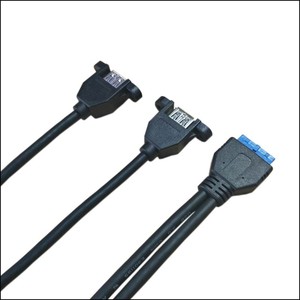 Dual Port <span class=keywords><strong>USB</strong></span> <span class=keywords><strong>3</strong></span>.<span class=keywords><strong>0</strong></span> một nữ Extention Cáp vít Bảng điều chỉnh núi 20pin Bo mạch chủ 3A nhanh chóng sạc bện che chắn cho máy tính - Product Image 6